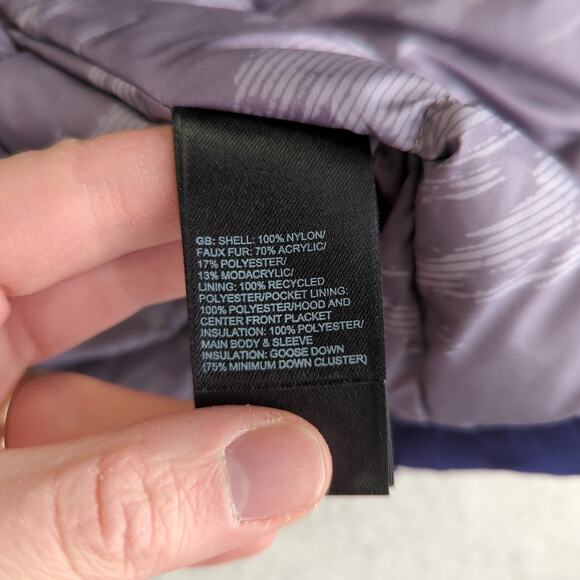 The North Face Dunagiri Down Jacket NF0A2RF8 Belted Parka Women's Small Coat - Picture 9 of 10